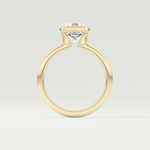 2.0 CT Round Cut Half Bezel Lab-Grown Diamond Engagement Ring 6