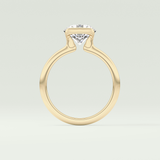2.0 CT Round Cut Half Bezel Lab-Grown Diamond Engagement Ring 6