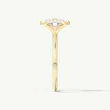 2.0 CT Round Cut Half Bezel Moissanite Engagement Ring