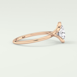 2.0 CT Round Cut Half Bezel Lab-Grown Diamond Engagement Ring 9