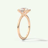 2.0 CT Round Cut Half Bezel Moissanite Engagement Ring