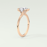 2.0 CT Round Cut Half Bezel Lab-Grown Diamond Engagement Ring 11