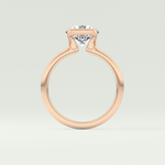 2.0 CT Round Cut Half Bezel Lab-Grown Diamond Engagement Ring 12
