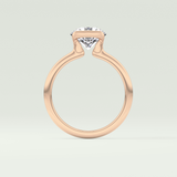 2.0 CT Round Cut Half Bezel Lab-Grown Diamond Engagement Ring 12