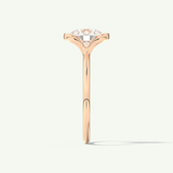 2.0 CT Round Cut Half Bezel Moissanite Engagement Ring