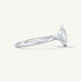 2.0 CT Round Cut Half Bezel Moissanite Engagement Ring
