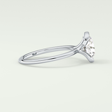 2.0 CT Round Cut Half Bezel Lab-Grown Diamond Engagement Ring 15
