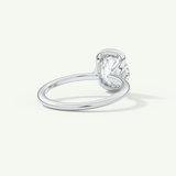 2.0 CT Round Cut Half Bezel Moissanite Engagement Ring