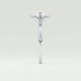 2.0 CT Round Cut Half Bezel Lab-Grown Diamond Engagement Ring 16