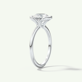 2.0 CT Round Cut Half Bezel Moissanite Engagement Ring