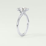 2.0 CT Round Cut Half Bezel Lab-Grown Diamond Engagement Ring 17