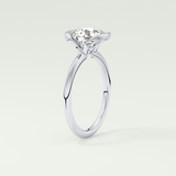 2.0 CT Round Cut Half Bezel Lab-Grown Diamond Engagement Ring 17