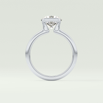 2.0 CT Round Cut Half Bezel Lab-Grown Diamond Engagement Ring 18
