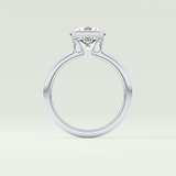 2.0 CT Round Cut Half Bezel Lab-Grown Diamond Engagement Ring 18