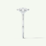 2.0 CT Round Cut Half Bezel Moissanite Engagement Ring