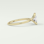 2.0 CT Cushion Cut Half Bezel Lab-Grown Diamond Engagement Ring 3