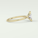 2.0 CT Cushion Cut Half Bezel Lab-Grown Diamond Engagement Ring 3