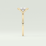 2.0 CT Cushion Cut Half Bezel Lab-Grown Diamond Engagement Ring 4