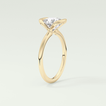 2.0 CT Cushion Cut Half Bezel Lab-Grown Diamond Engagement Ring 5