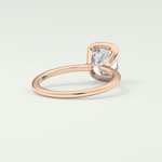 2.0 CT Cushion Cut Half Bezel Lab-Grown Diamond Engagement Ring 8