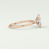 2.0 CT Cushion Cut Half Bezel Lab-Grown Diamond Engagement Ring 9