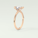 2.0 CT Cushion Cut Half Bezel Lab-Grown Diamond Engagement Ring 11
