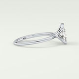 2.0 CT Cushion Cut Half Bezel Lab-Grown Diamond Engagement Ring 15