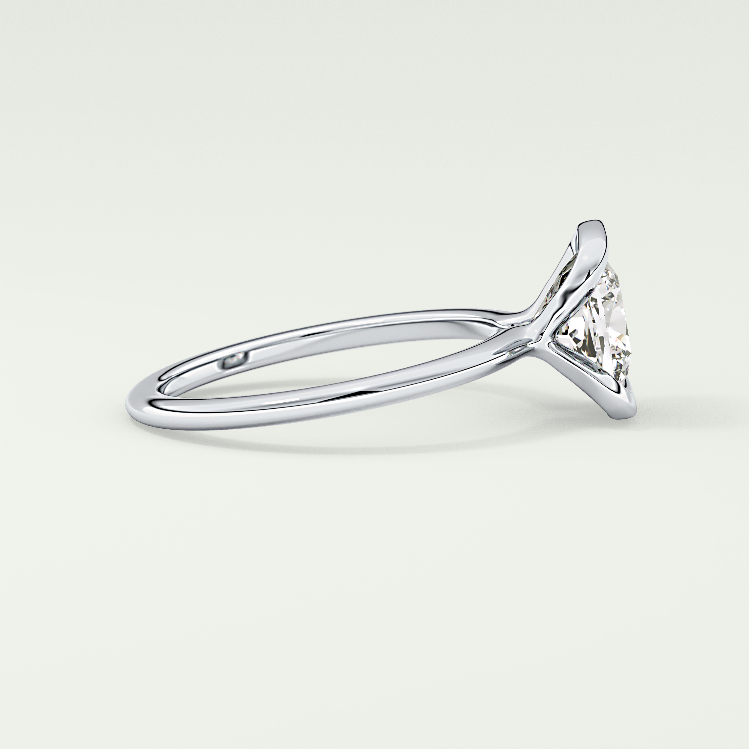 2.0 CT Cushion Cut Half Bezel Lab-Grown Diamond Engagement Ring 15