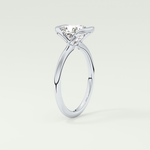 2.0 CT Cushion Cut Half Bezel Lab-Grown Diamond Engagement Ring 17