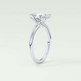2.0 CT Cushion Cut Half Bezel Lab-Grown Diamond Engagement Ring 17
