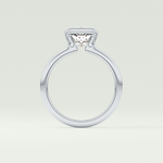 2.0 CT Cushion Cut Half Bezel Lab-Grown Diamond Engagement Ring 18