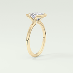 2.0 CT Asscher Cut Half Bezel Lab-Grown Diamond Engagement Ring 5