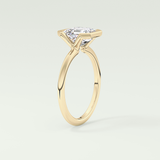 2.0 CT Asscher Cut Half Bezel Lab-Grown Diamond Engagement Ring 5