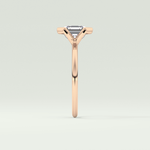 2.0 CT Asscher Cut Half Bezel Lab-Grown Diamond Engagement Ring 10