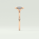 2.0 CT Asscher Cut Half Bezel Lab-Grown Diamond Engagement Ring 10