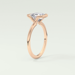 2.0 CT Asscher Cut Half Bezel Lab-Grown Diamond Engagement Ring 11