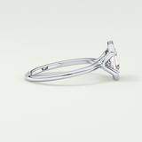 2.0 CT Asscher Cut Half Bezel Lab-Grown Diamond Engagement Ring 15