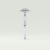 2.0 CT Asscher Cut Half Bezel Lab-Grown Diamond Engagement Ring 16