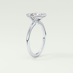 2.0 CT Asscher Cut Half Bezel Lab-Grown Diamond Engagement Ring 17