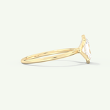 2.0 CT Radiant Cut Half Bezel Lab-Grown Diamond Engagement Ring