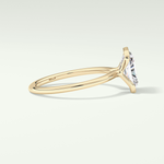 2.0 CT Radiant Cut Half Bezel Moissanite Engagement Ring 3