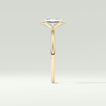 2.0 CT Radiant Cut Half Bezel Moissanite Engagement Ring 4