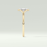 2.0 CT Radiant Cut Half Bezel Moissanite Engagement Ring 4
