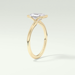 2.0 CT Radiant Cut Half Bezel Moissanite Engagement Ring 5