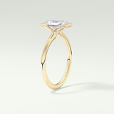 2.0 CT Radiant Cut Half Bezel Moissanite Engagement Ring 5
