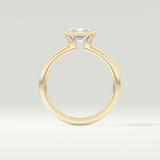 2.0 CT Radiant Cut Half Bezel Moissanite Engagement Ring 6