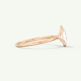 2.0 CT Radiant Cut Half Bezel Lab-Grown Diamond Engagement Ring
