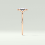 2.0 CT Radiant Cut Half Bezel Moissanite Engagement Ring 10