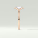 2.0 CT Radiant Cut Half Bezel Moissanite Engagement Ring 10