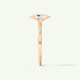 2.0 CT Radiant Cut Half Bezel Moissanite Engagement Ring